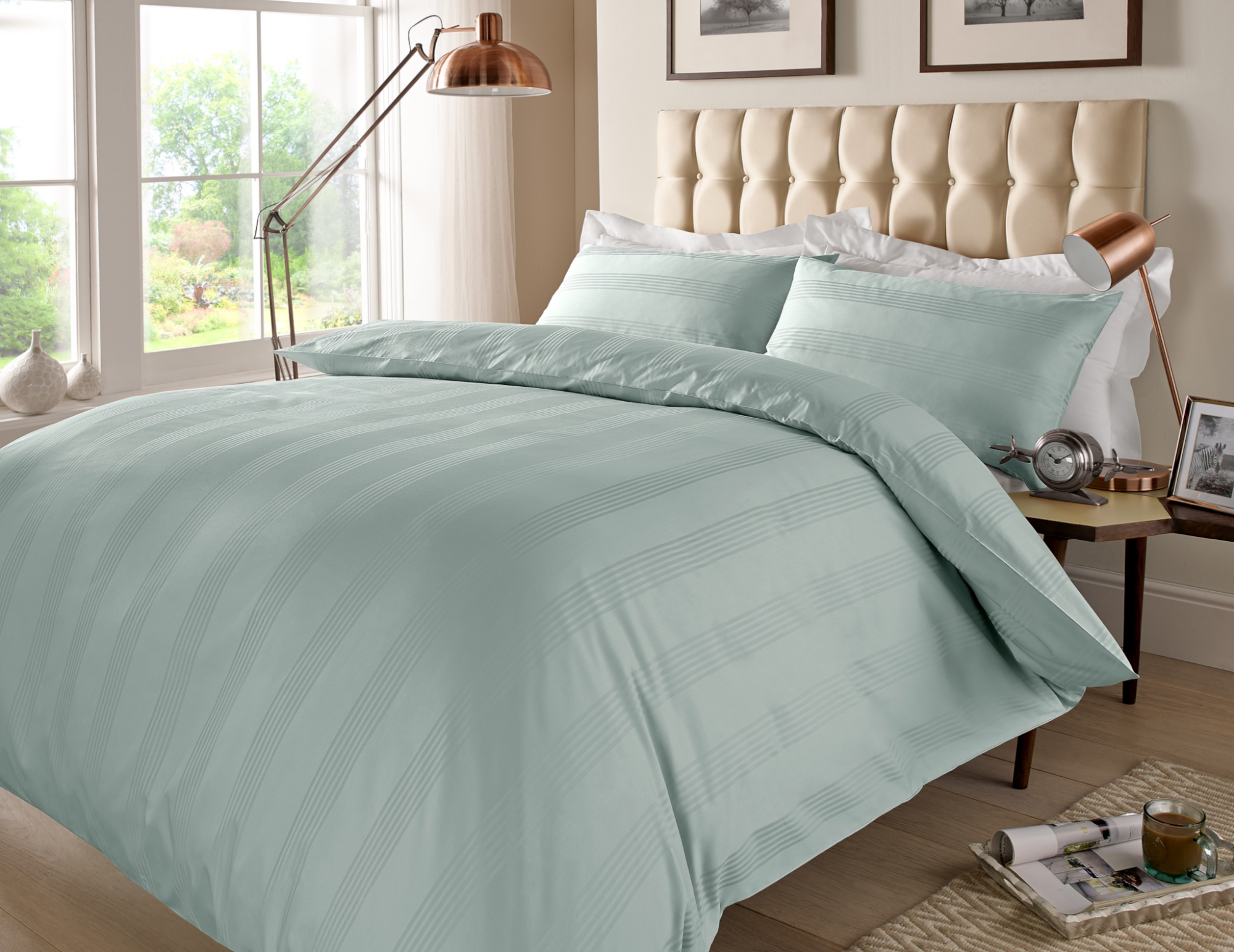 Duckegg Multi-Stripe Sheets — Multi-stripe Sheets, Bed Sheets by Royal Mills