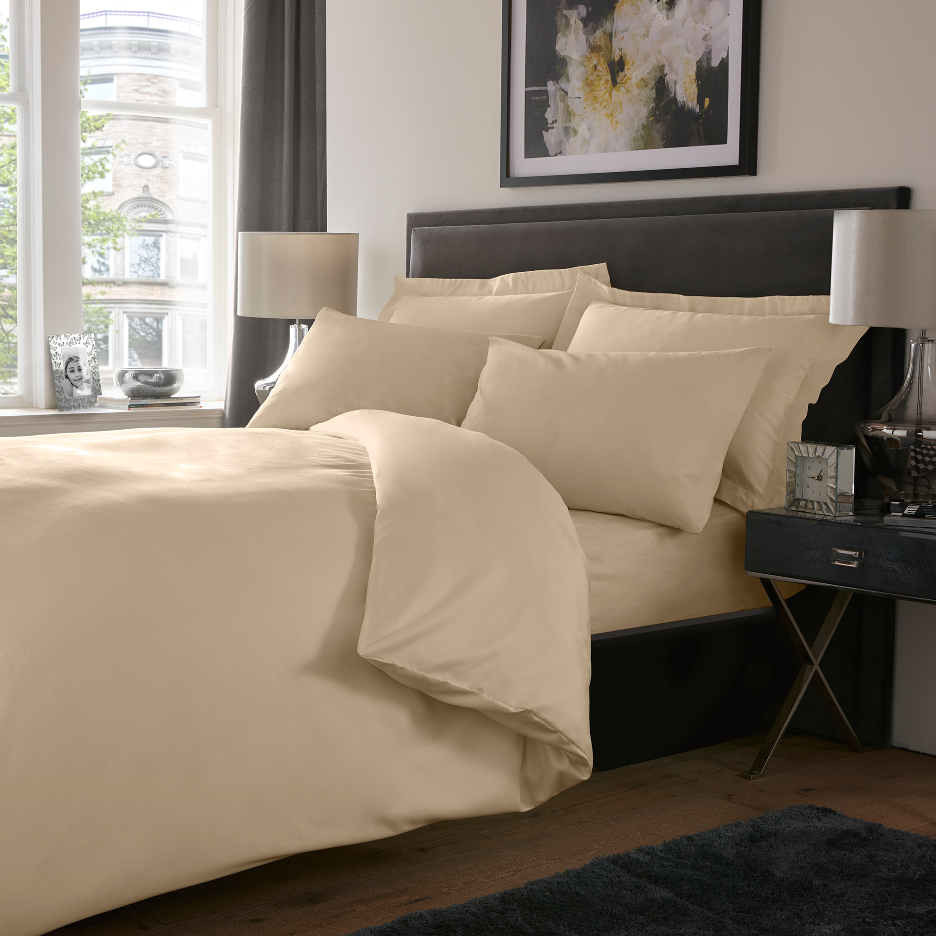 Ivory Solid Sheets — 100% Cotton bed sheets by Royal Mills, India