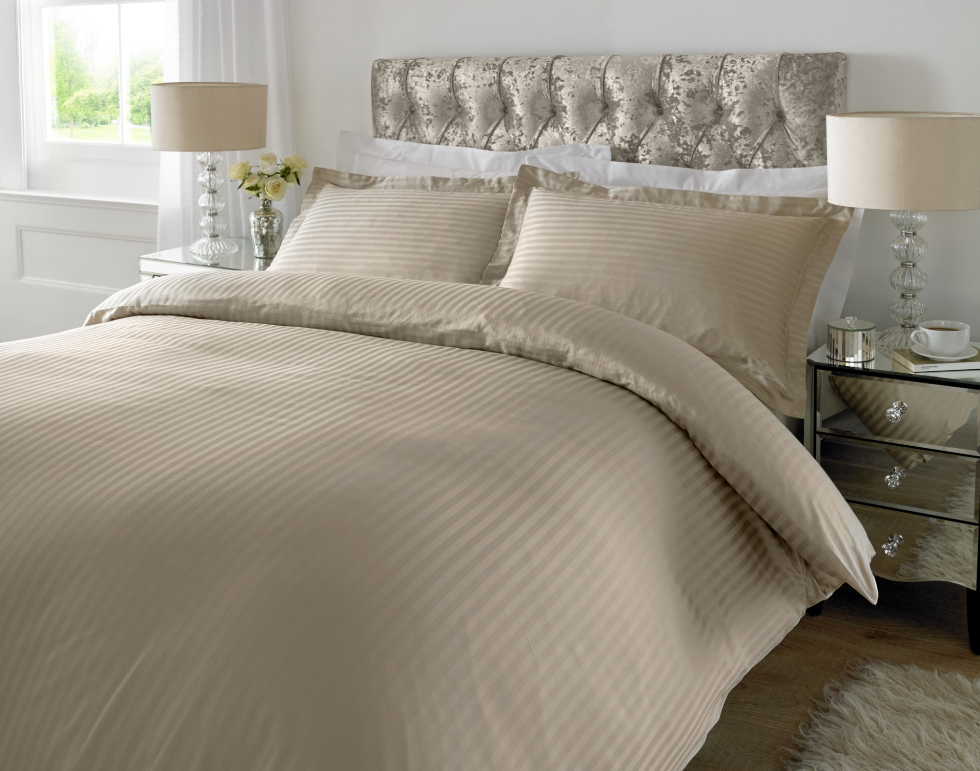 Humus 1 CM Stripes Duvet Covers — 100% Cotton duvet covers by Royal Mills, India